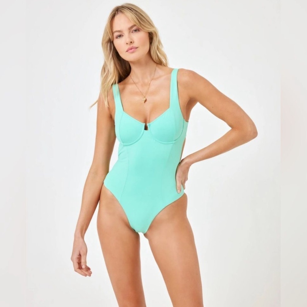 L*Space Kendal One Piece Classic Swim in Bright Teal